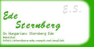 ede sternberg business card
